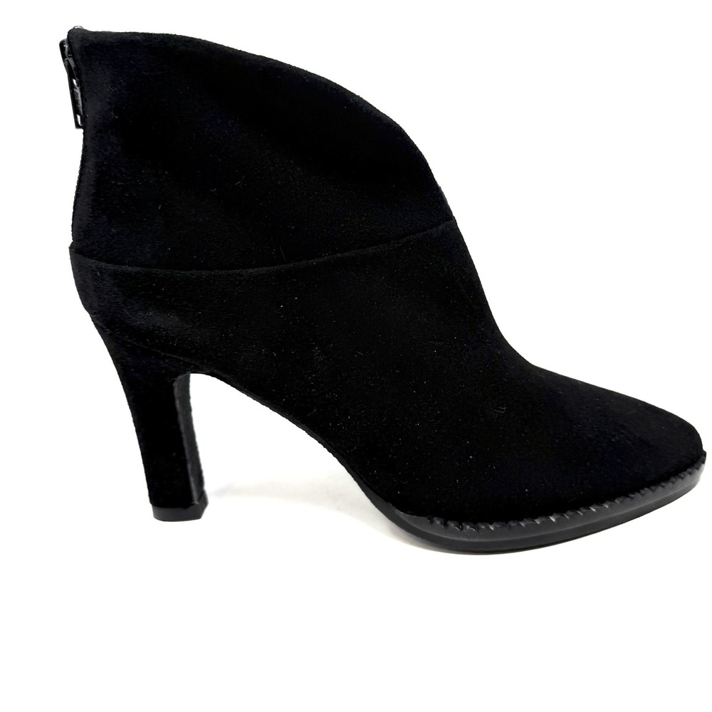 Jon Josef Black Suede Ankle Bootie High Heeled Boot 6M
